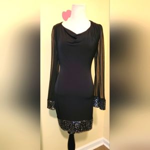 Ruby Rox Black/Silver/Sequin Party Dress | Size: Small